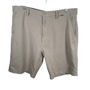 Hurley Hybrid Spacedye Walk Shorts Mens 38 Beige Golf Casual Bermuda Pockets